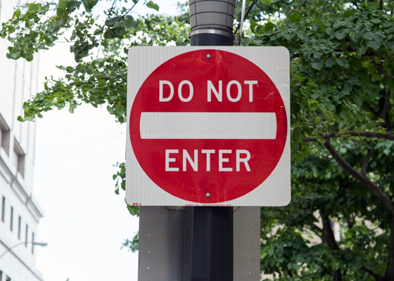 Image showing a do not enter sign