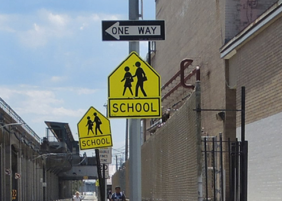Image showing a school crossing sign