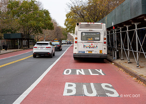 Image of a bus lane