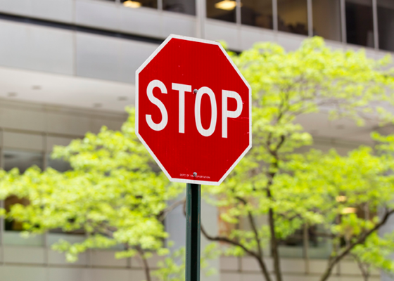 Image of a stop sign.