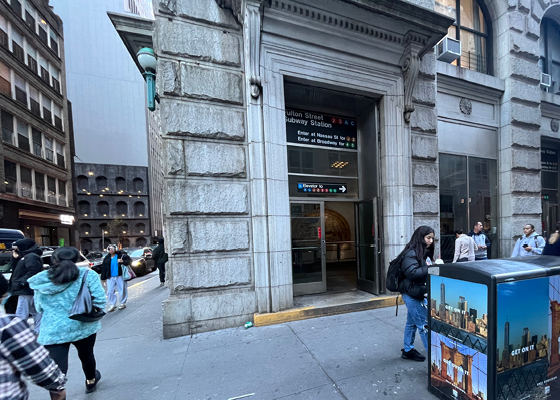 Subway entrance in building